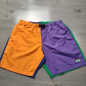 HUF New Day Packable Tech Short Men's M Multi Color Block Adj Belt  8" Inseam